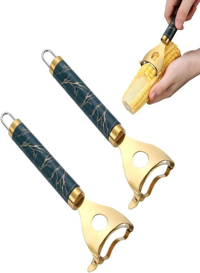 ZINLEY Stainless Steel Corn Peeler with Ergonomic Ultra Sharp Blades for Effortless Kernel Removal | Stripper Corn Remover Cutter Peeler - Image 2